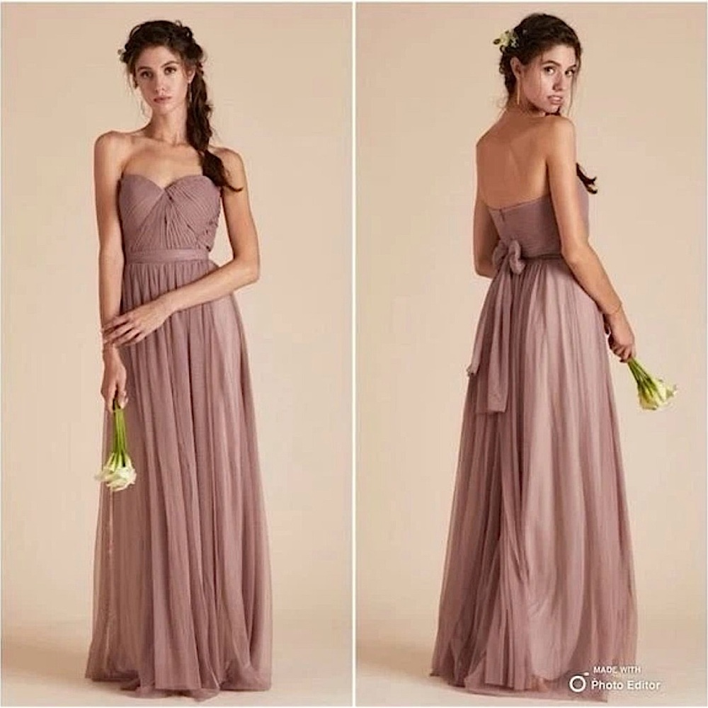 Birdy Grey Size XS Sandy Mauve Tulle Convertible Christina Formal Dress NWT